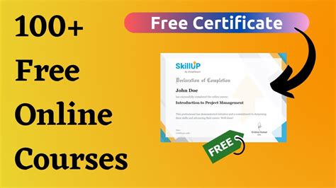 100 free online certificate courses.